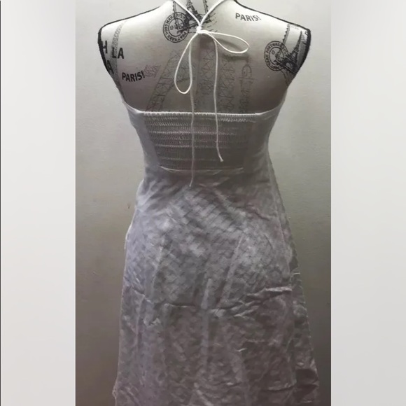 Loft Ann Taylor Women Halter Cotton White Summer Dress Sz 2 - Picture 4 of 9